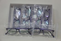 Twelve pairs of as new B Ultem H66006 glasses frames.