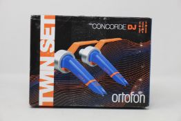 A boxed as new Ortofon Concorde DJ Twin Set.