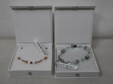 An as new Coeur De Lion Geo Cube Light Green Bracelet 4017/30-0520 (RRP £75) and an as new Coeur