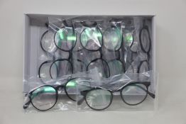 Twelve pairs of as new B Ultem H66005 glasses frames.