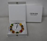 Two as new Coeur De Lion Geo Cube Multi-Coloured Bracelet 4747-1500 (RRP £85).