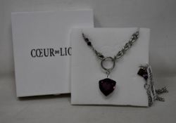 An as new Coeur De Lion Magic Crystal Amethyst Necklace 5054/10-0824 (RRP £129).