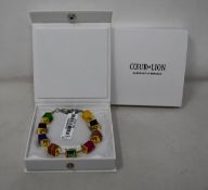 Two as new Coeur De Lion Geo Cube Multi-Coloured Bracelet 4747-1500 (RRP £85).