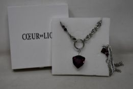 An as new Coeur De Lion Magic Crystal Amethyst Necklace 5054/10-0824 (RRP £129).