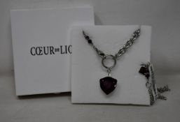 An as new Coeur De Lion Magic Crystal Amethyst Necklace 5054/10-0824 (RRP £129).
