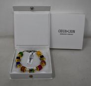 Two as new Coeur De Lion Geo Cube Multi-Coloured Bracelet 4747-1500 (RRP £85).