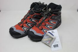 A pair of as new Salomon X Ultra 3 Mid GTX boots (UK 9.5 - No box).