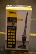 A new Zanussi Blue Handy Go 2 in 1, 95W, 0.55L rechargeable cordless vacuum cleaner (ZANDX75).