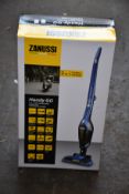 A new Zanussi Blue Handy Go 2 in 1, 95W, 0.55L rechargeable cordless vacuum cleaner (ZANDX75).