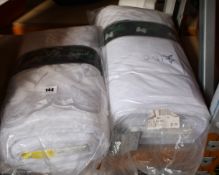 Two Tyrone luxury lace curtains (1 x approximately 25m roll x 206cm drop and 1 x