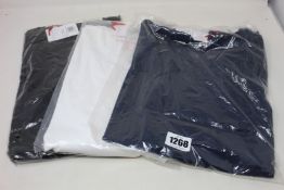 Three men's as new Derek Rose London long sleeve T-shirts (White, navy M, black XL - RRP £100