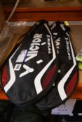 Two as new Victor Thruster F badminton rackets.