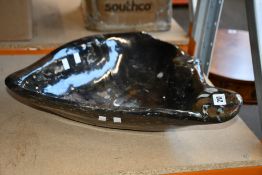 An unusual designer stone sink/basin (Slightly damaged underneath).