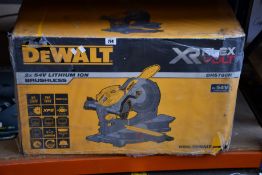 A boxed as new DeWalt DHS780N 54v XR Brushless FlexVolt Slide Mitre Saw.