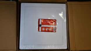 A quantity of Proxinova PVC access panels (Approximately 20, 300x300mm).