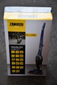 A new Zanussi Blue Handy Go 2 in 1, 95W, 0.55L rechargeable cordless vacuum cleaner (ZANDX75).
