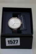 A woman's boxed as new Tommy Hilfiger Kelly Pale Mesh Strap watch (1782115).