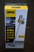 A new Zanussi Airwave Yellow cordless rechargeable 130W, 1Ltr 3 in 1 hand stick vacuum cleaner (