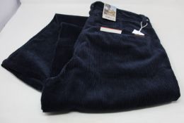A pair of as new Nude Jeans Co. Lazy Leo navy cords (W30/L32 - RRP £135).