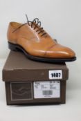 A pair of men's as new Church's Barnes Doha leather Oxford chestnut shoes (Size 8.5 - RRP £1500).