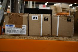Three boxes of 25 Philips Master TL-D Super 80 18W/865 Fluorescent Tubes (63177040).
