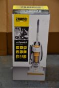 A new Zanussi Air Speed ll bagless cyclonic upright vacuum cleaner (ZAN2020UR).