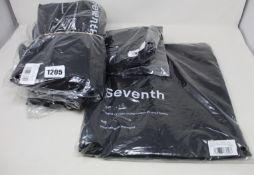 Two pairs of men's as new Seventh Nigh Trucker trousers (L - RRP £140 each) and two pairs of women's