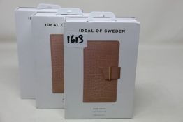 Three boxed as new Ideal of Sweden - Rose Croco - Cora phone wallets (For iPhone 11/XR).