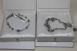 An as new Coeur De Lion Geo Cube Chain Link Bracelet 5063/30-1817 (RRP £85) and an as new Coeur De