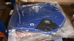 Two Woof Wear Vision Dressage Pads, two Vision Close Contact Pads and two Close Contact Saddle