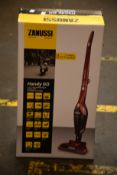 A new Zanussi Red Handy Go 2 in 1, 95W, 0.55L rechargeable cordless vacuum cleaner (ZANDX75).