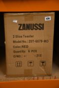 Six new Zanussi Red 2 slice Toasters (ZST - 6579).