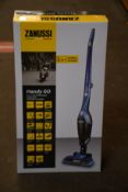 A new Zanussi Blue Handy Go 2 in 1, 95W, 0.55L rechargeable cordless vacuum cleaner (ZANDX75).