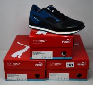 Three pairs of as new Puma PL Track Racer trainers (All UK 8).