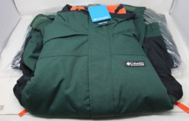 Two men's as new Columbia Field Roc Bugaboo 1986 Interchange jackets (M, L).