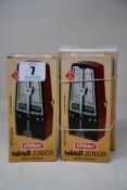 One Wittner Taktell Classic and two Wittner Taktell Junior Metronomes, all boxed as new.