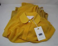 An as new Racil Alaya evening slip dress with matching shirt in sun (S - RRP £338).