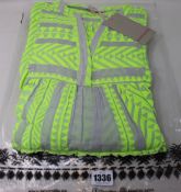 An as new Devotion Twins Ella dress in grey and neon lime (S - RRP £220).