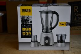 A new Zanussi Grey 3 in 1 blender, chopper, grinder (ZBL 853GC).