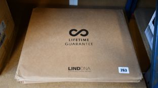 Eleven as new LIND DNA 4-Set Leather Table Mats in various styles to include Nupo Square and Hippo