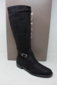 A pair of as new Duo Boots Edith boots in black leather (UK 5).