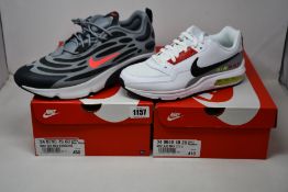 Two pairs of as new Nike trainers; Air Max Exosense (UK 11) and Air Max Ltd 3 (UK 7).