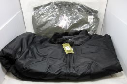 An as new Mil-Tec Delta fleece jacket (Size M - RRP £77) and a Mil-Tec CWU-45P jacket (3XL - RRP £