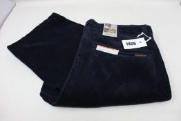 A pair of as new Nude Jeans Co. Lazy Leo navy cords (W33/L32 - RRP £135).