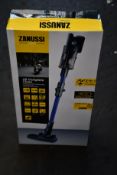 A new Zanussi blue Z8 Complete Clean cordless rechargeable 400W, 0.05L foldable vacuum cleaner (
