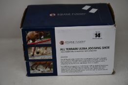 A pair of boxed as new Equine Fusion - All Terrain Ultra jogging shoes (Size 12, black).