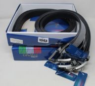 Twelve as new GP & Max grey leather belts (Assorted sizes).
