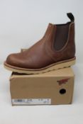 A pair of as new Red Wing Shoes Chelsea boots in amber (UK 7.5).