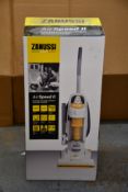 A new Zanussi Air Speed ll bagless cyclonic upright vacuum cleaner (ZAN2020UR).