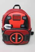 A pre-owned Loungefly Deadpool mini backpack (Excellent condition).